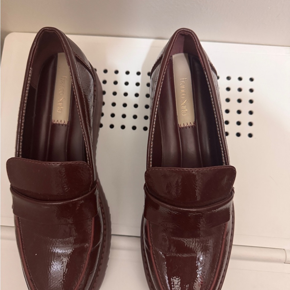 Burgundy Platform Loafers - Picture 3 of 4